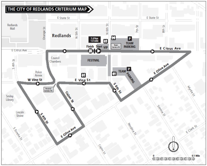 Downtown criterium road map