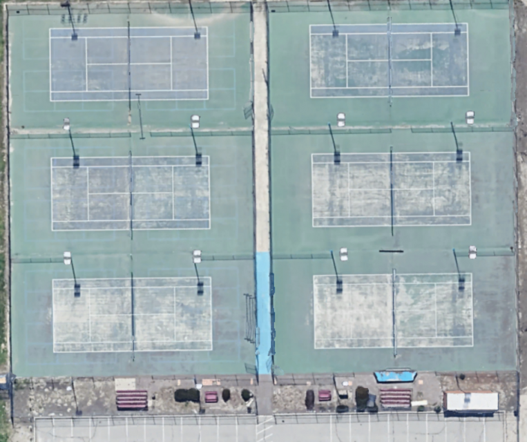 Clement Tennis Courts Overhead Shot