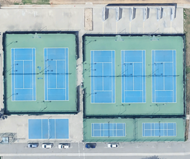 Ford Park Tennis Courts Overhead Shot