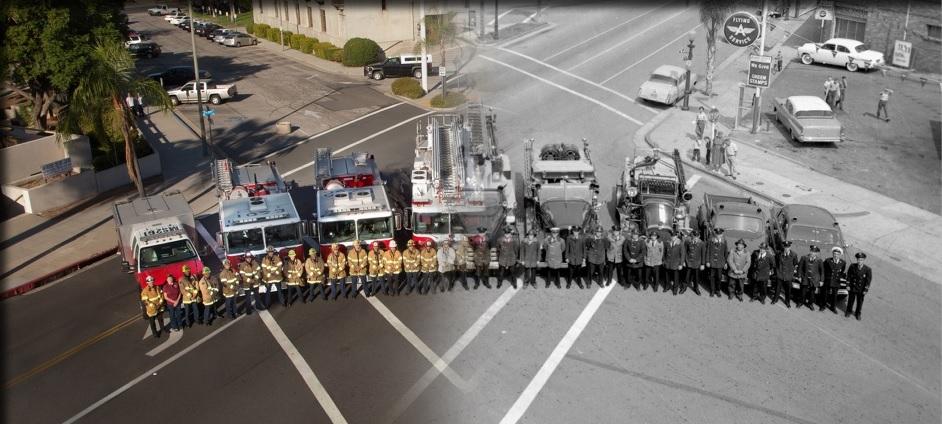 Redlands Fire Department Left side today right side yesterday
